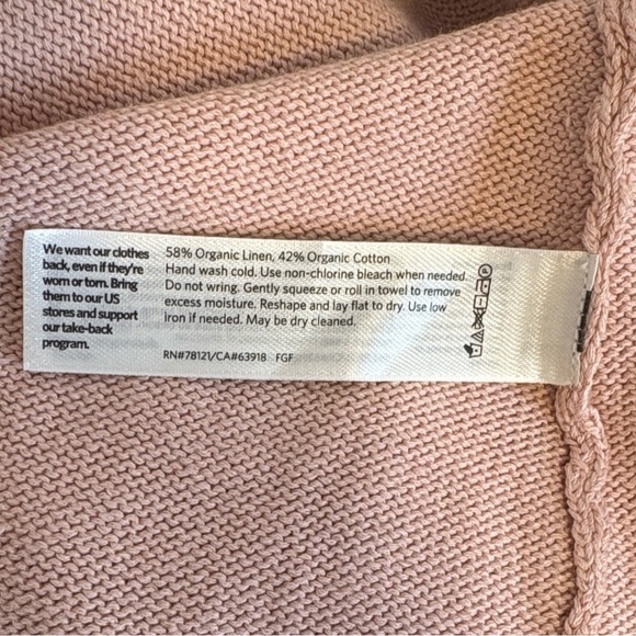 Eileen Fisher open front linen - cotton blend cardigan , sz : small - Picture 8 of 8